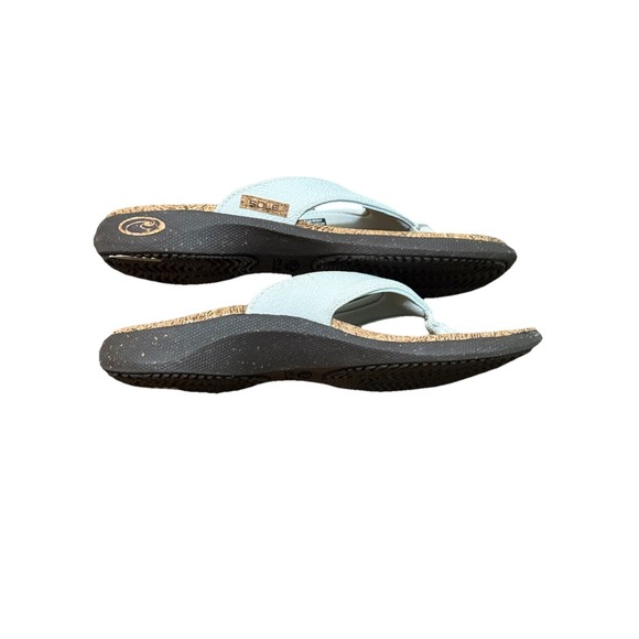 SOLE Laguna Sandals Cork Thong Womens Recovery Sport Brown Flip Flops Size 7 EUC - Picture 4 of 7